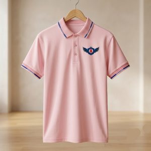 নামের প্রথম অক্ষর দিয়ে কাস্টমাইজড টি-শার্ট | Light Pastel Pink - 01