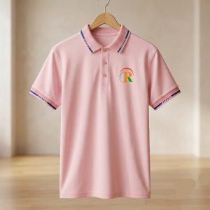 নামের প্রথম অক্ষর দিয়ে কাস্টমাইজড টি-শার্ট | Light Pastel Pink – 02