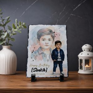 স্টোন ফ্রেম জন্ম দিনের ডিজাইন, 5" by 7"