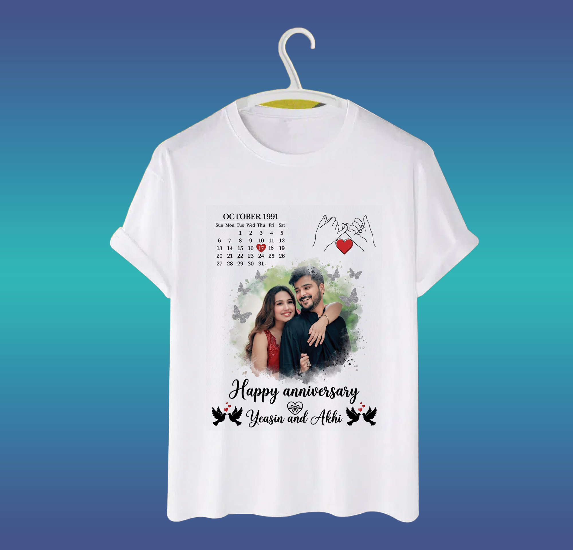 Happy Anniversary customise t-shirt